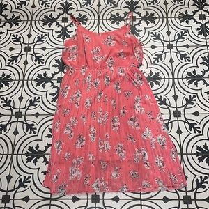 Pleated floral dress